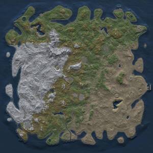 Thumbnail Rust Map: Procedural Map, Size: 6000, Seed: 1380006508, 17 Monuments