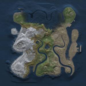 Thumbnail Rust Map: Procedural Map, Size: 2750, Seed: 1304916978, 9 Monuments