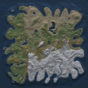 Thumbnail Rust Map: Procedural Map, Size: 4500, Seed: 11072024, 15 Monuments
