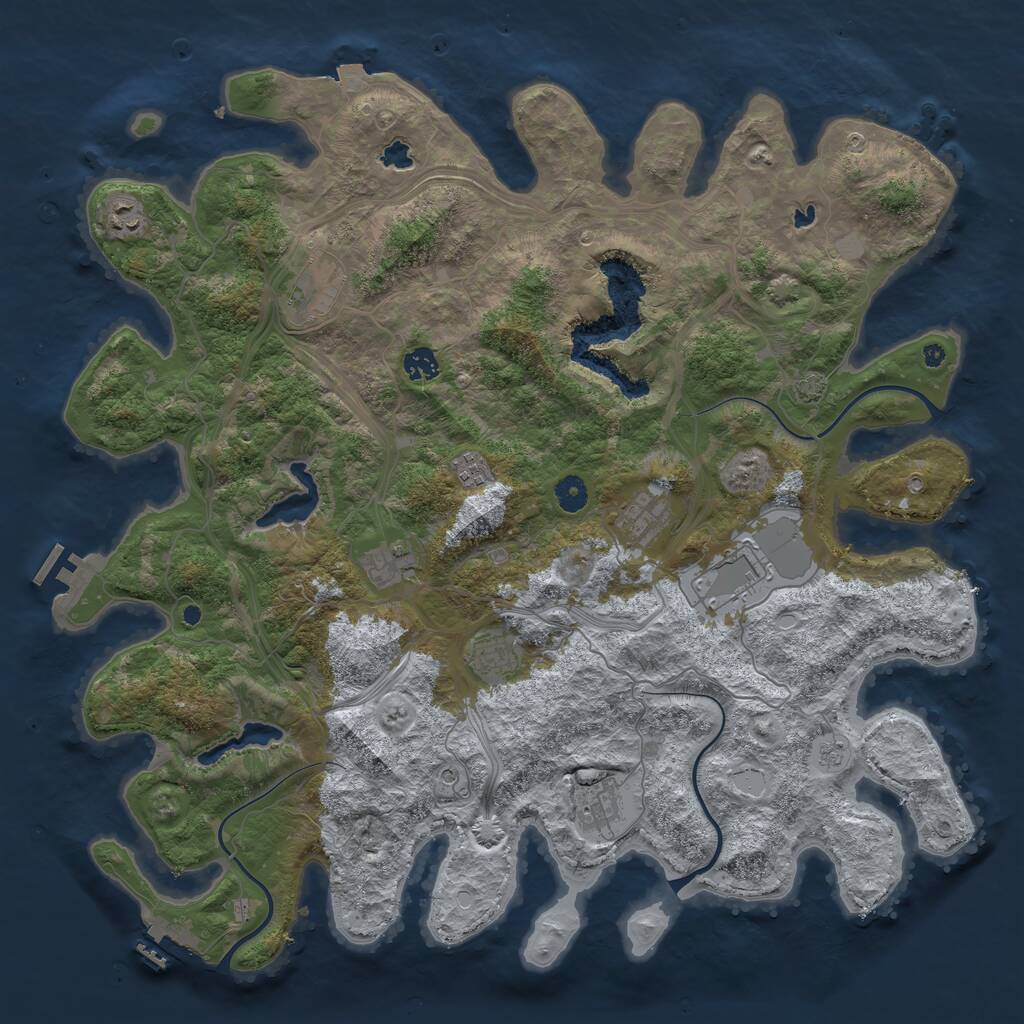 Rust Map: Procedural Map, Size: 4500, Seed: 11072024, 15 Monuments