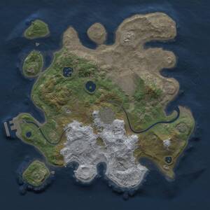 Thumbnail Rust Map: Procedural Map, Size: 3000, Seed: 958421912, 8 Monuments