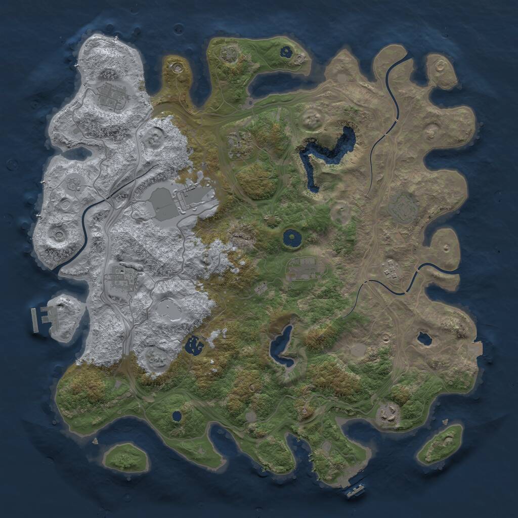 Rust Map: Procedural Map, Size: 4250, Seed: 482, 15 Monuments