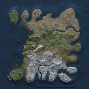 Thumbnail Rust Map: Procedural Map, Size: 3500, Seed: 720050282, 13 Monuments