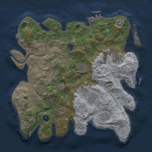 Thumbnail Rust Map: Procedural Map, Size: 3700, Seed: 900397872, 16 Monuments