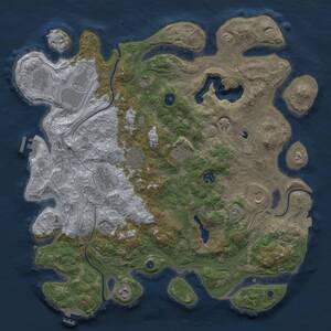 Thumbnail Rust Map: Procedural Map, Size: 4250, Seed: 2113188038, 16 Monuments