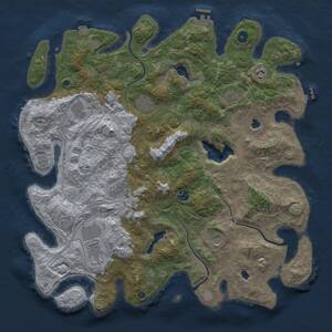 Thumbnail Rust Map: Procedural Map, Size: 4500, Seed: 937681618, 15 Monuments