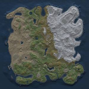 Thumbnail Rust Map: Procedural Map, Size: 4500, Seed: 1034648254, 17 Monuments