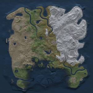 Thumbnail Rust Map: Procedural Map, Size: 4500, Seed: 1034648254, 16 Monuments