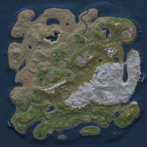 Thumbnail Rust Map: Procedural Map, Size: 4500, Seed: 1112511514, 17 Monuments