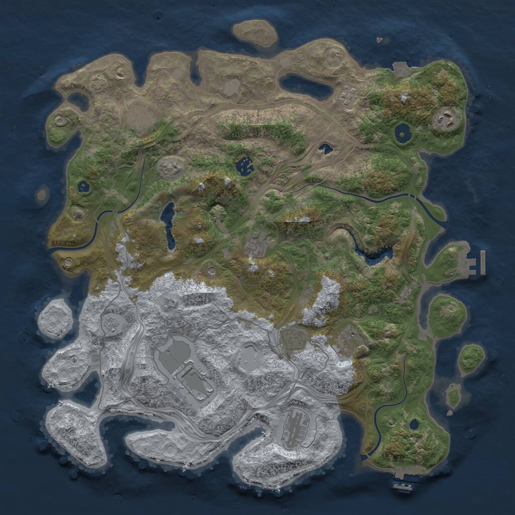 Rust Map: Procedural Map, Size: 4250, Seed: 694666, 15 Monuments