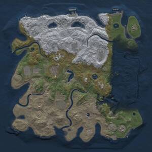 Thumbnail Rust Map: Procedural Map, Size: 4250, Seed: 1563857565, 17 Monuments
