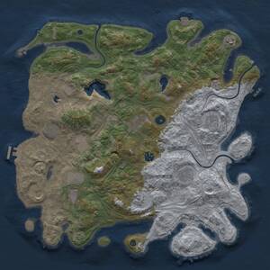 Thumbnail Rust Map: Procedural Map, Size: 4250, Seed: 152572691, 17 Monuments