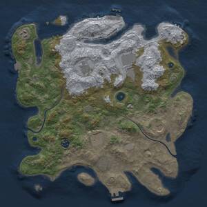 Thumbnail Rust Map: Procedural Map, Size: 3750, Seed: 112024, 13 Monuments