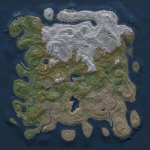 Thumbnail Rust Map: Procedural Map, Size: 4250, Seed: 612484380, 15 Monuments