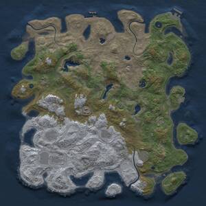 Thumbnail Rust Map: Procedural Map, Size: 4500, Seed: 11202024, 14 Monuments