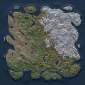 Thumbnail Rust Map: Procedural Map, Size: 4500, Seed: 431762715, 17 Monuments