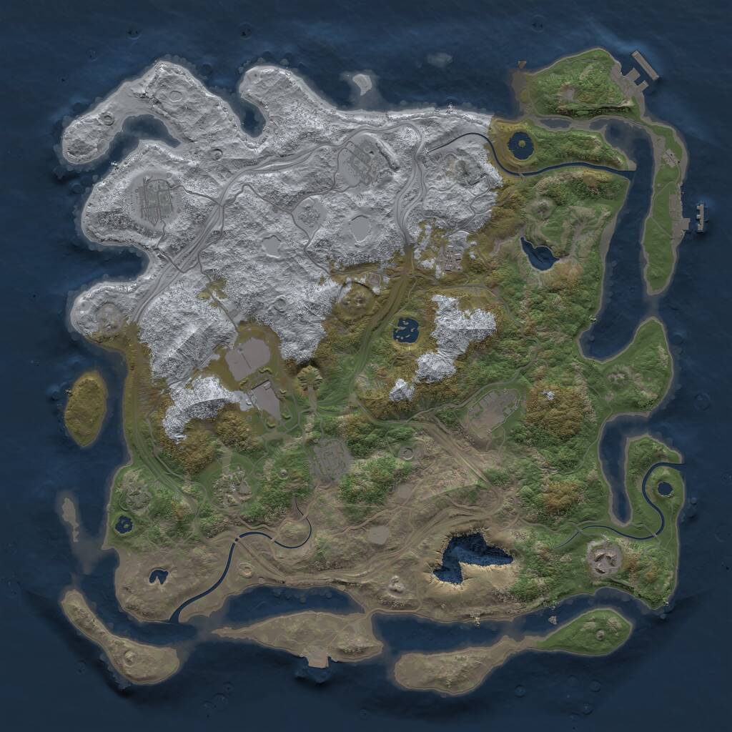 Rust Map: Procedural Map, Size: 4250, Seed: 2135783399, 15 Monuments