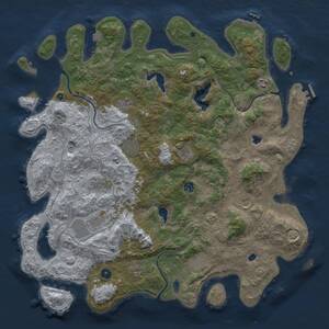 Thumbnail Rust Map: Procedural Map, Size: 4800, Seed: 291980094, 17 Monuments