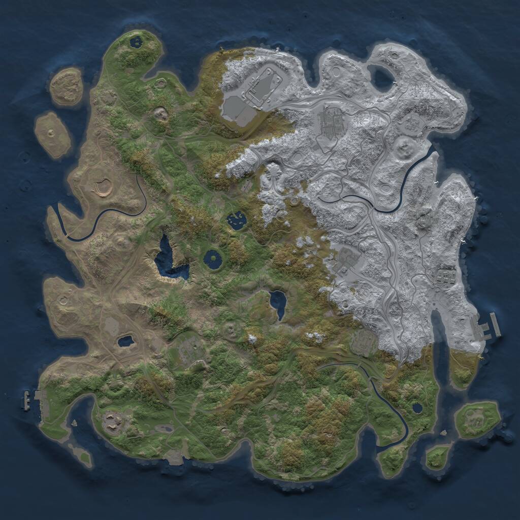 Rust Map: Procedural Map, Size: 4250, Seed: 1804464292, 15 Monuments