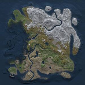 Thumbnail Rust Map: Procedural Map, Size: 4000, Seed: 1740722223, 14 Monuments