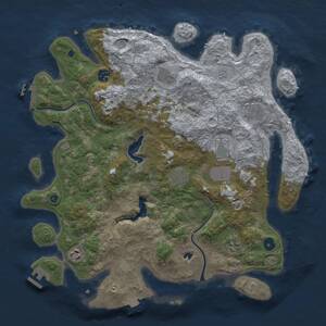 Thumbnail Rust Map: Procedural Map, Size: 4000, Seed: 1740722223, 14 Monuments