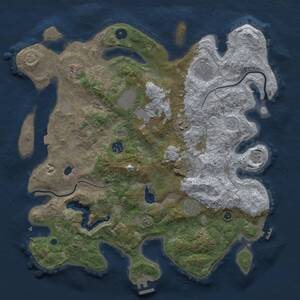 Thumbnail Rust Map: Procedural Map, Size: 4000, Seed: 11117777, 14 Monuments