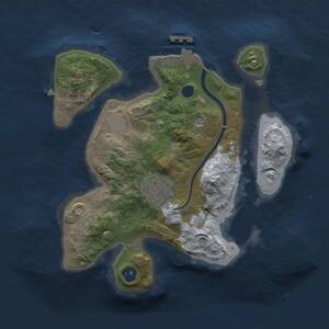 Thumbnail Rust Map: Procedural Map, Size: 2200, Seed: 1407696769, 4 Monuments