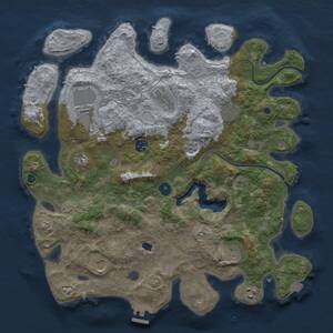 Thumbnail Rust Map: Procedural Map, Size: 4000, Seed: 274032208, 14 Monuments