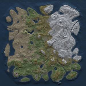 Thumbnail Rust Map: Procedural Map, Size: 4500, Seed: 1596982485, 14 Monuments