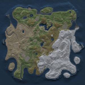 Thumbnail Rust Map: Procedural Map, Size: 4000, Seed: 381903141, 14 Monuments