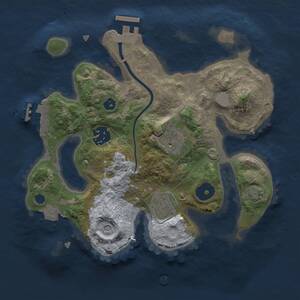 Thumbnail Rust Map: Procedural Map, Size: 2500, Seed: 1811354020, 8 Monuments