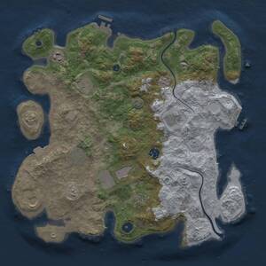 Thumbnail Rust Map: Procedural Map, Size: 3800, Seed: 281518428, 15 Monuments