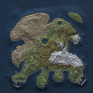 Thumbnail Rust Map: Procedural Map, Size: 2500, Seed: 1014290088, 7 Monuments