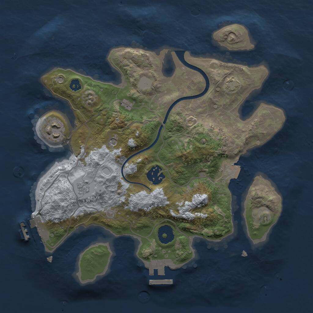 Rust Map: Procedural Map, Size: 2700, Seed: 508074696, 8 Monuments