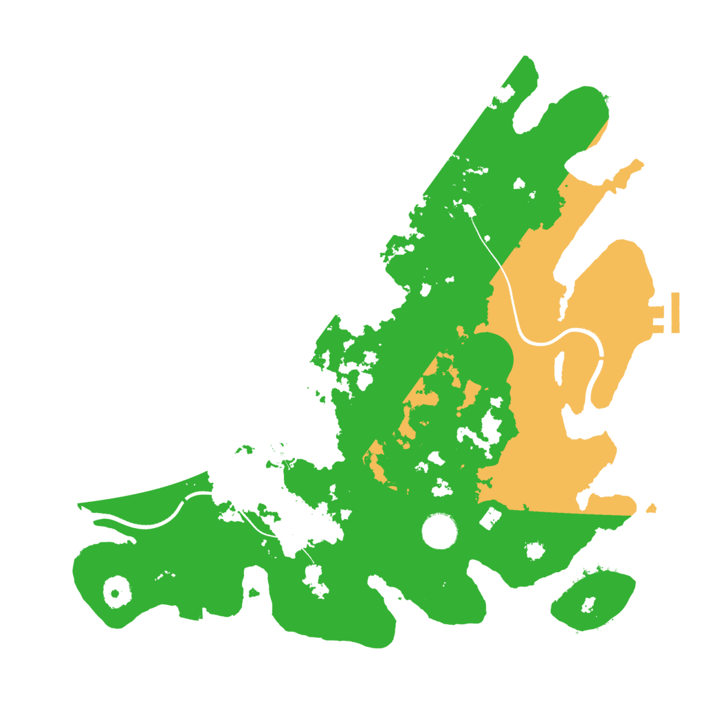 Biome Rust Map: Procedural Map, Size: 3500, Seed: 598464