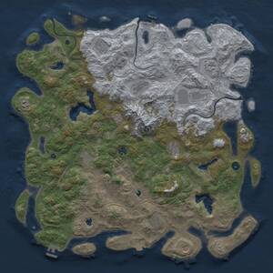 Thumbnail Rust Map: Procedural Map, Size: 5000, Seed: 535890968, 17 Monuments