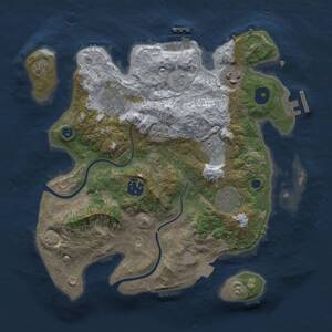 Thumbnail Rust Map: Procedural Map, Size: 3000, Seed: 780731459, 12 Monuments