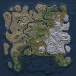 Thumbnail Rust Map: Procedural Map, Size: 4500, Seed: 134062393, 16 Monuments