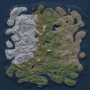 Thumbnail Rust Map: Procedural Map, Size: 4500, Seed: 1838690112, 15 Monuments