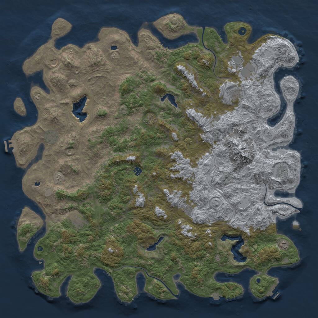 Rust Map: Procedural Map, Size: 5899, Seed: 483580, 17 Monuments