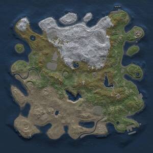 Thumbnail Rust Map: Procedural Map, Size: 4000, Seed: 643551532, 15 Monuments