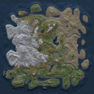 Thumbnail Rust Map: Procedural Map, Size: 4250, Seed: 1770626816, 15 Monuments