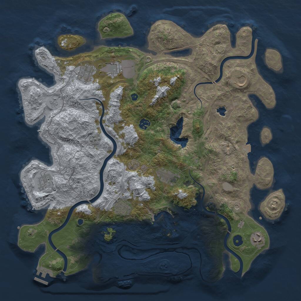 Rust Map: Procedural Map, Size: 4250, Seed: 1770626816, 15 Monuments