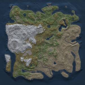 Thumbnail Rust Map: Procedural Map, Size: 4250, Seed: 117616519, 15 Monuments