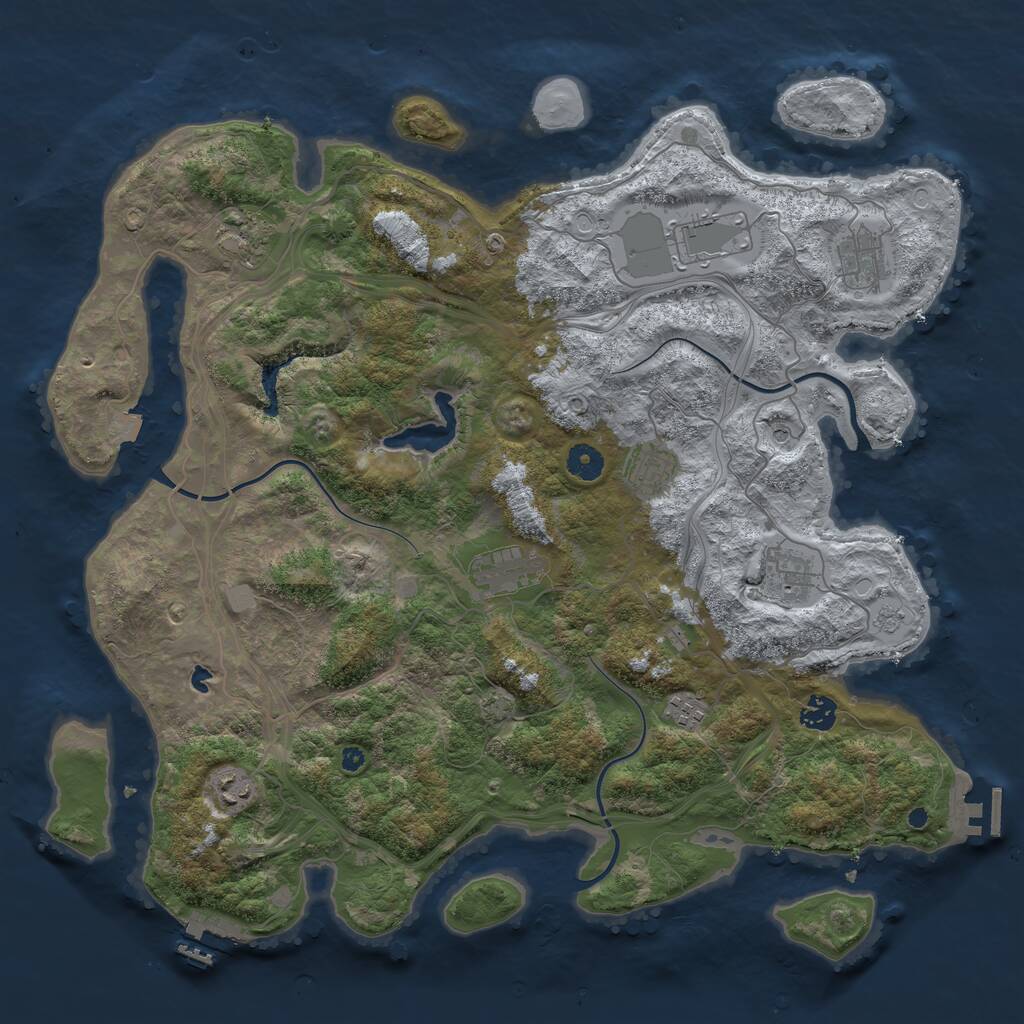 Rust Map: Procedural Map, Size: 4250, Seed: 511111, 15 Monuments