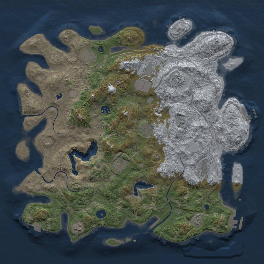 Rust Map: Procedural Map, Size: 4250, Seed: 2109741973, 15 Monuments