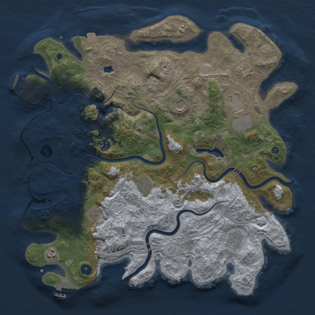 Rust Map: Procedural Map, Size: 4250, Seed: 69698694, 15 Monuments