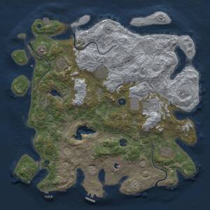 Thumbnail Rust Map: Procedural Map, Size: 4250, Seed: 58176450, 14 Monuments