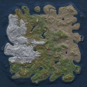 Thumbnail Rust Map: Procedural Map, Size: 4500, Seed: 507641634, 17 Monuments