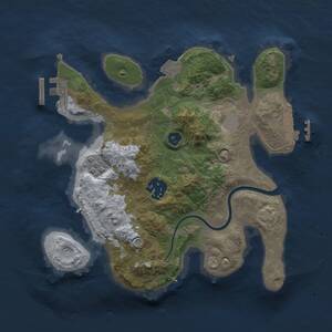 Thumbnail Rust Map: Procedural Map, Size: 2500, Seed: 1681218786, 6 Monuments